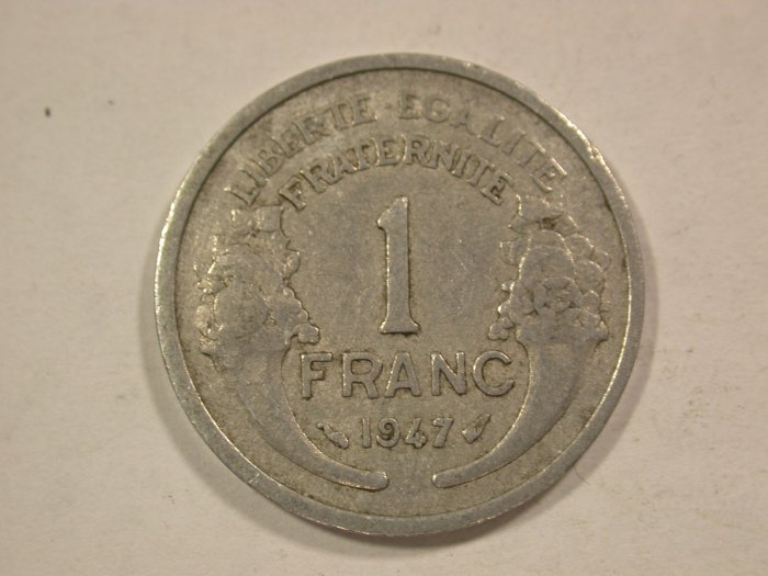  B43 Frankreich 1 Francs 1947 in ss   Originalbilder   