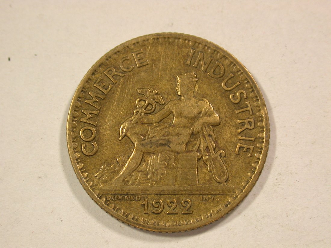  B43 Frankreich  1 Francs Handelskammer 1922 in ss+  Originalbilder   