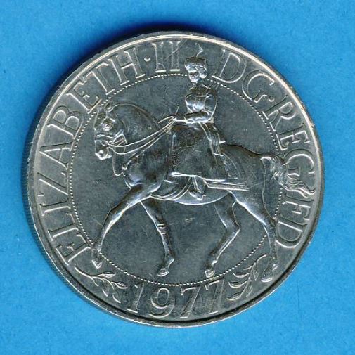  Großbritannien 25 New Pence 1977 25.Jahrestag der Thronbesteigung von Königin Elizabeth II.   