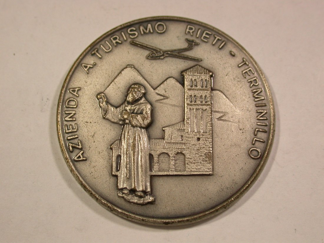  B60 Italien Rieti-Terminillo Medaille Tourismus 50mm 44,3 Gramm selten  Originalbilder   