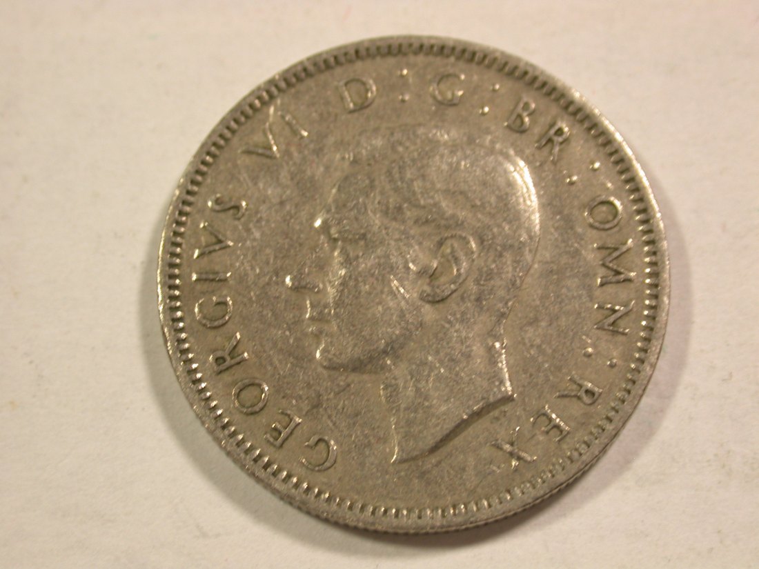  B14 Großbritannien  1 Shilling 1949 in ss  Originalbilder   