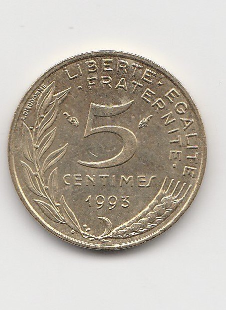  5 Centimes Frankreich 1993 (B964)   