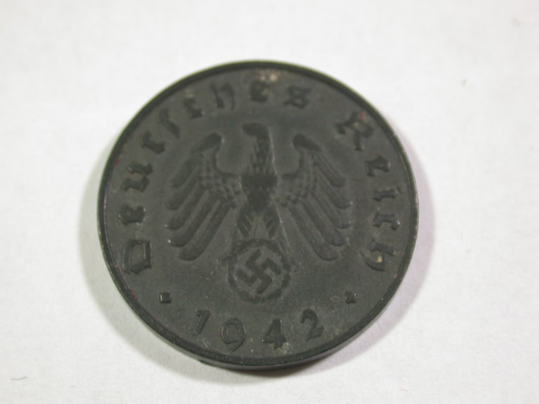  B15 3.Reich  10 Pfennig 1942 B in sehr schön+  Originalbilder   