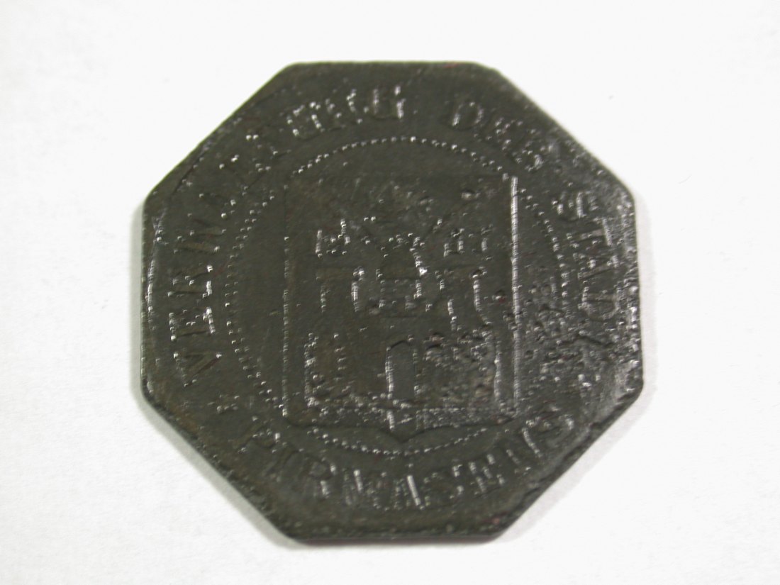  B16  Pirmasens  5 Pfennig 1917 Zink achteckig in vz  Originalbilder   