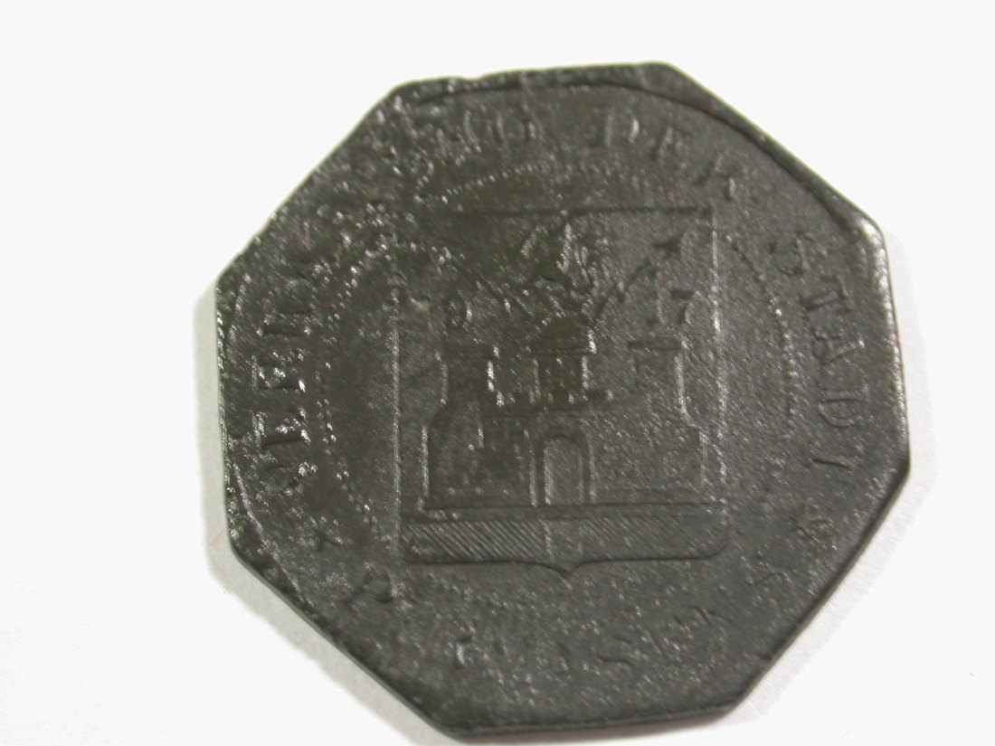  B16  Pirmasens  10 Pfennig 1917 Zink achteckig in ss  Originalbilder   