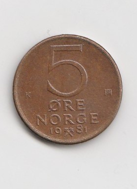  5 Ore Norwegen 1981 (B998)   