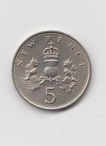  5 New Pence Großbritannien 1969 (K062)   
