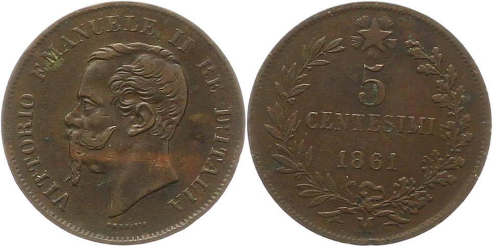  7723 Italien 5 Centesimi 1861   