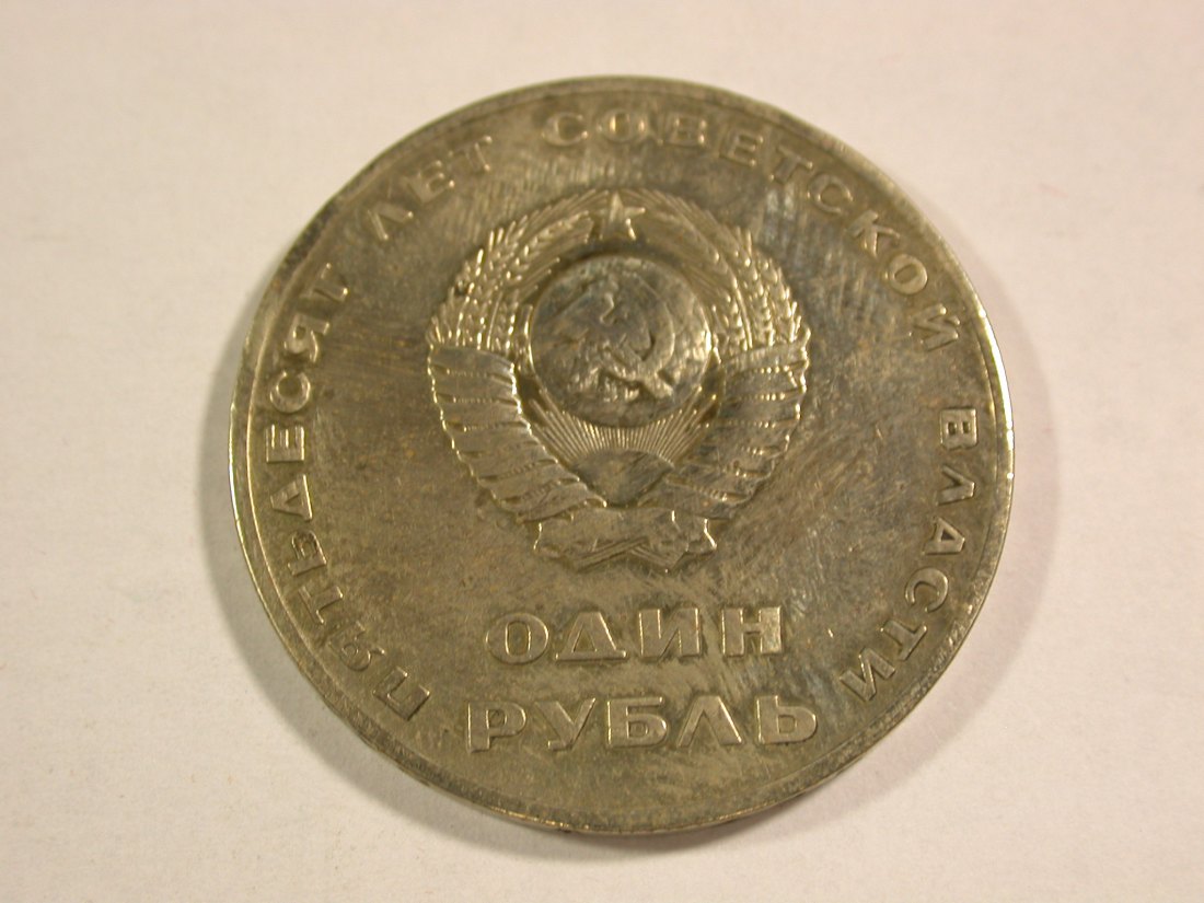  B45 UDSSR/Rußland 1 Rubel 1967 Lenin in ss-vz  Originalbilder   