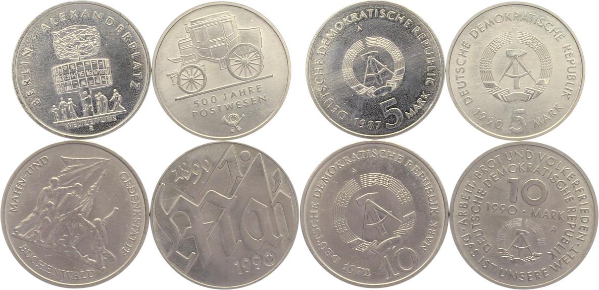  7770 DDR Lot von 4 Gedenkmünzen   