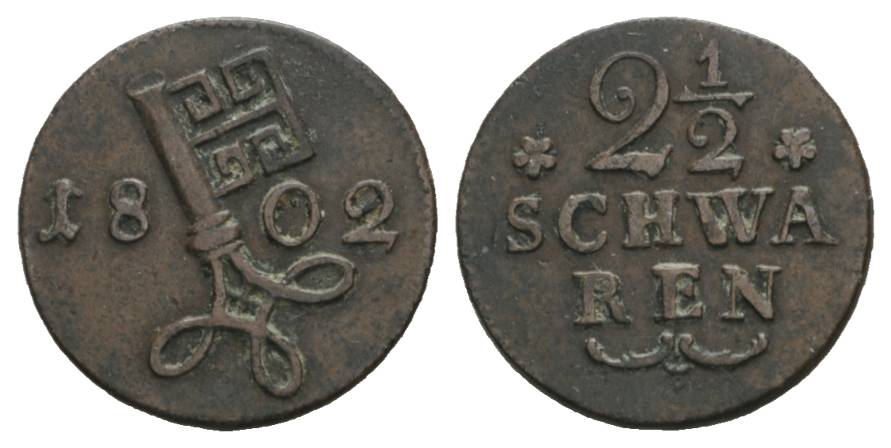  Altdeutschland, Kleinmünze 1802   
