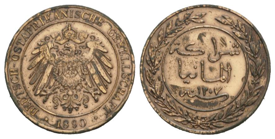  Deutsch Ostafrika, 1 Kleinmünze 1890   
