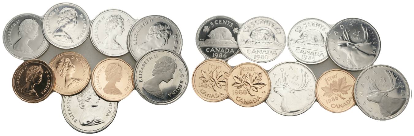  Canada, 9 Kleinmünzen   