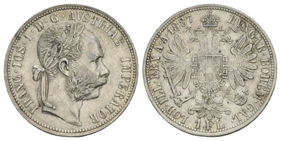  Österreich, 1 Florin 1887   