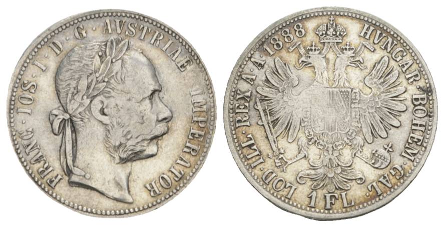  Österreich, 1 Florin 1888   