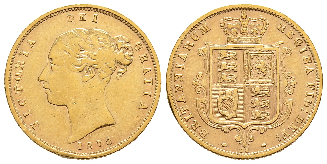 PEUS 8064 Grossbritannien 3,66 g Feingold. Stempel # 96 Victoria (1837 - 1901) 1/2 Sovereign GOLD 1878 Fast sehr schön