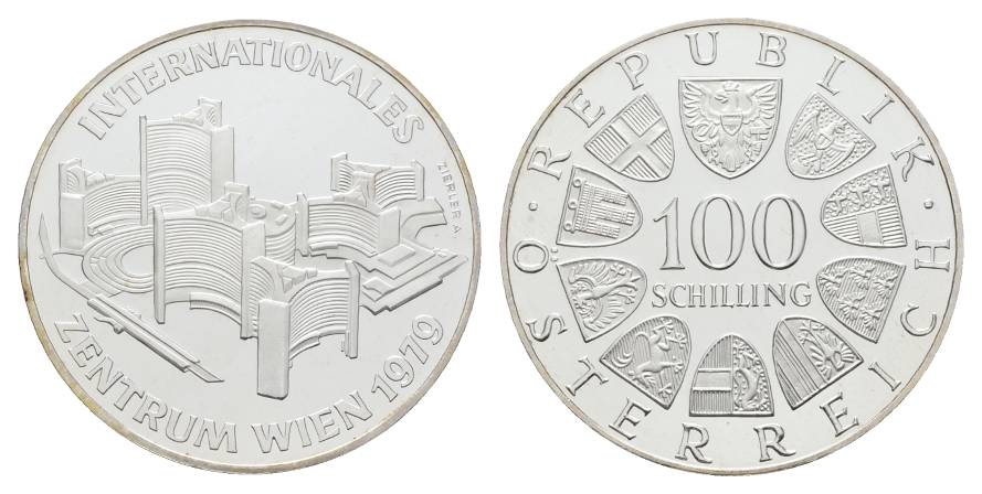  Österreich 100 Schilling 1979 - Internationales Zentrum Wien PP, AG   