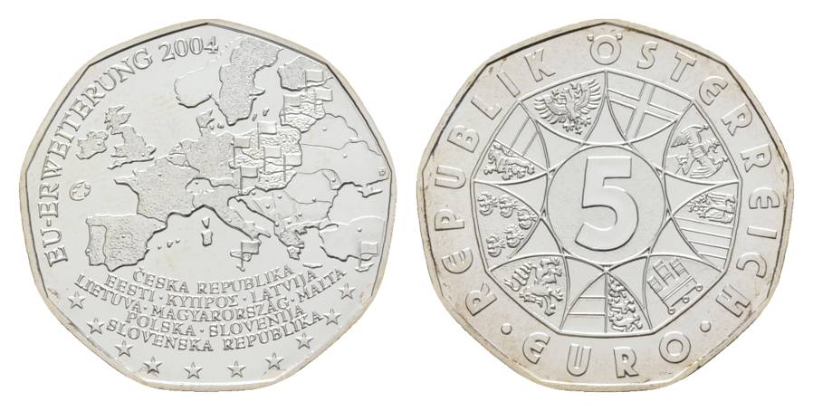  Österreich, 5 Euro 2004 - EU-Erweiterung, AG   