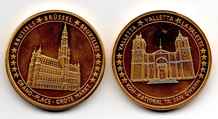  Belgien/Malta 2x Medaille 'Europa'    FM-Frankfurt   