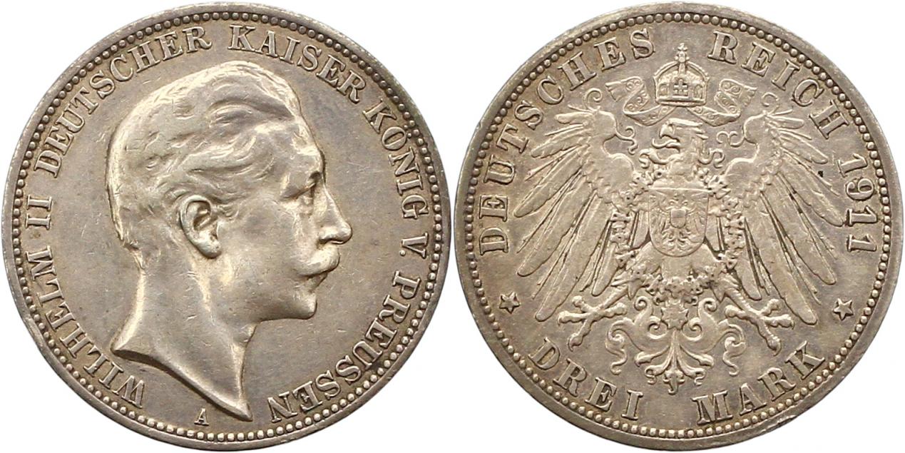  7859 Preussen 3 Mark 1911   