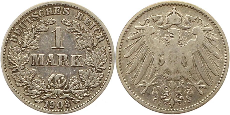 7868 Kaiserreich  1 Mark 1903 J   