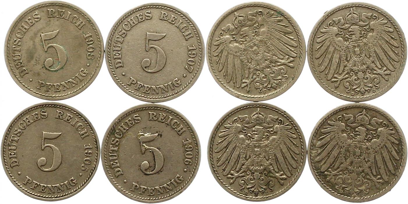  7898 Kaiserreich  4 x 5 Pfennig   