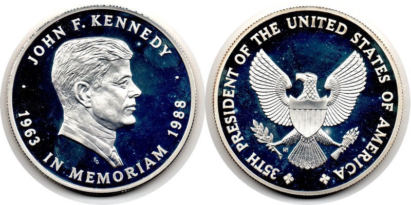 USA  Medaille 'John F. Kennedy'  FM-Frankfurt  Feingewicht: 125,86g  vorzüglich/pp   