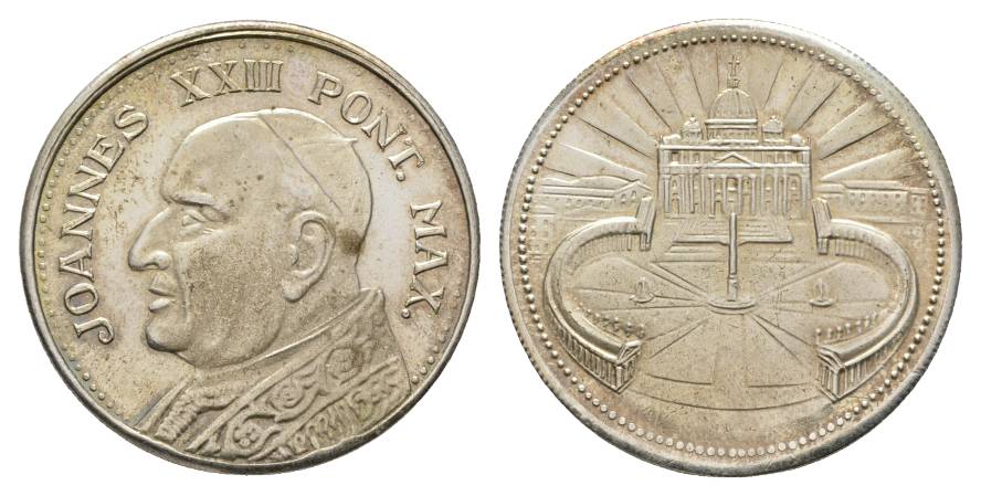  Johannes XXIII Pont. Max.; Medaille o.J.; AG 15,69 g, Ø 35 mm   