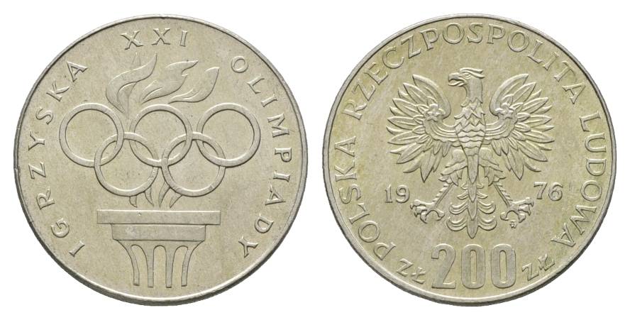  Polen 200 Zloty 1976 Olympia   