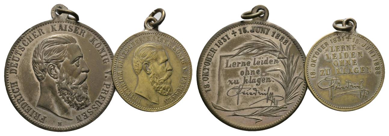  Medaillen (2 Stück); Bronze   