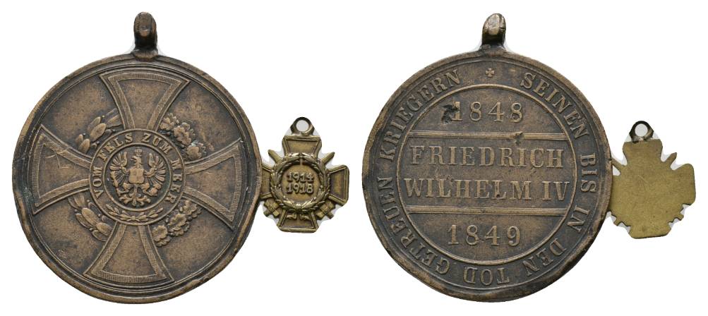  Medaille/Orden (2 Stück); Bronze   