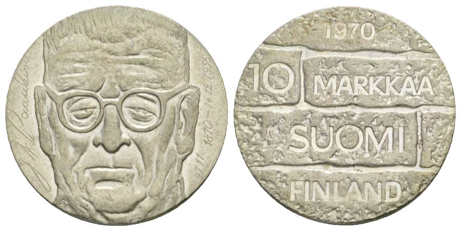  Finnland, 10 Markkaa 1970   
