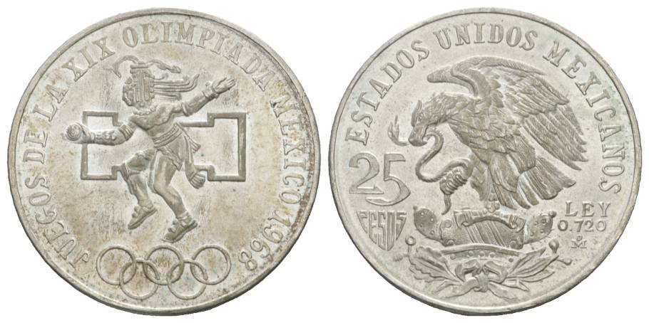  Mexico Olympische Sommerspiele 1968, 25 Pesos   