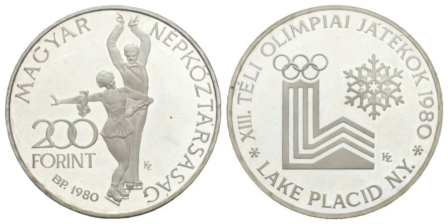  Ungarn, 200 Forint 1980 - Olympische Winterspiele 1980   