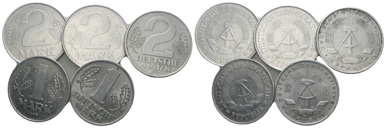  DDR, 5 Kleinünzen   