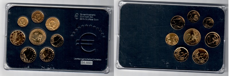  Luxemburg    Euro-Kursmünzensatz ver. Jgg    FM-Frankfurt   stempelglanz   