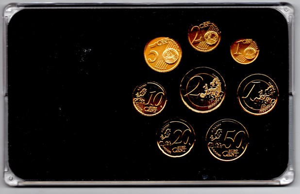 Slowenien  Kursmünzensatz  2009 (Gold farbig)  FM-Frankfurt   stempelglanz   