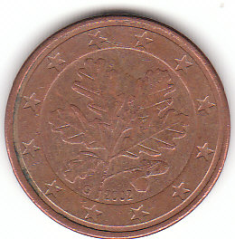 Deutschland (C215)b. 5 Cent 2002 G siehe scan