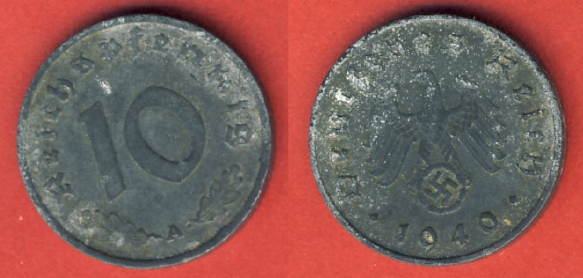  Deutsches Reich 10 Reichspfennig 1940 A (2)   