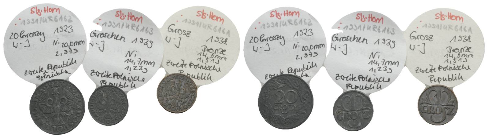  Polen, 3 Kleinmünzen   