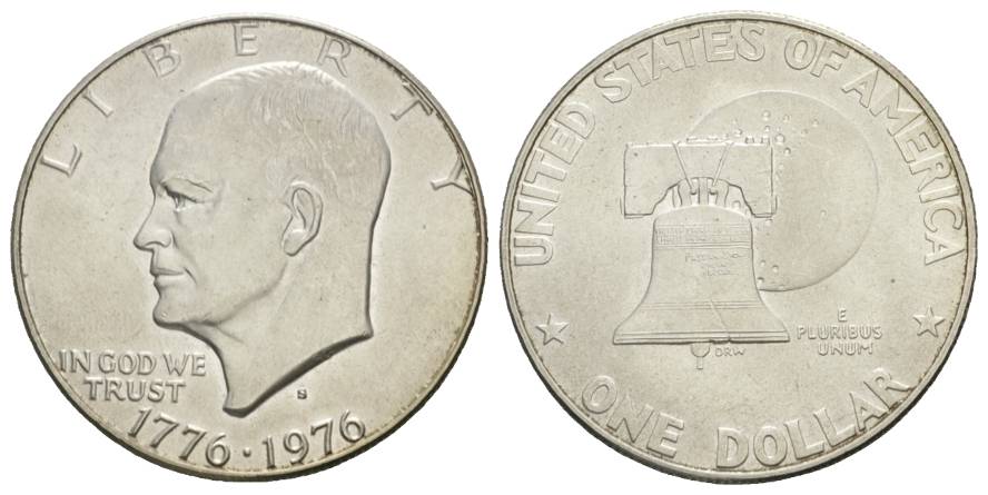  USA, 1 Dollar 1976, Ag   