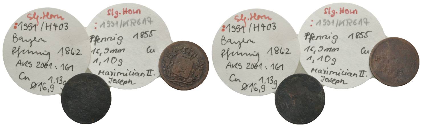  Bayern, 2 Kleinmünzen   