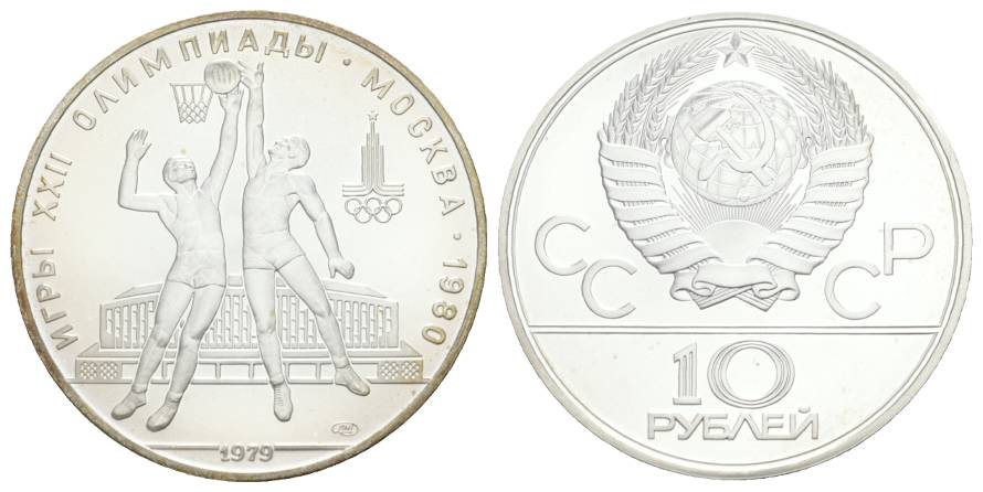  Russland, 10 Rubel 1979, Ag, PP   