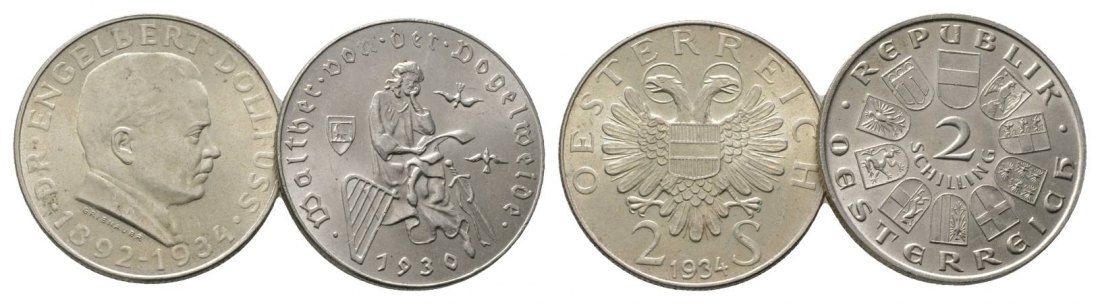  Österreich, 2 Schilling 1934/ 1930, Ag   