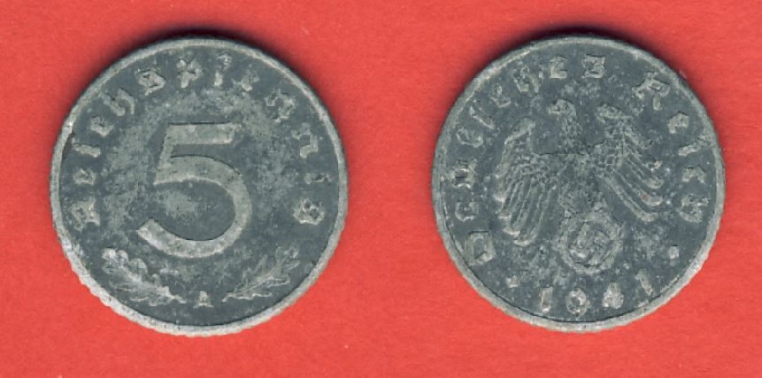  Drittes Reich 5 Reichspfennig 1941 A   