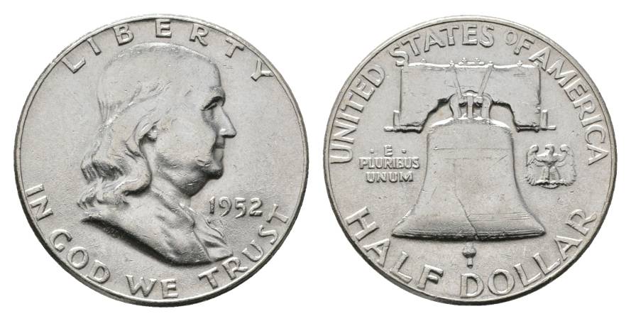  USA, 1/2 Dollar 1952   