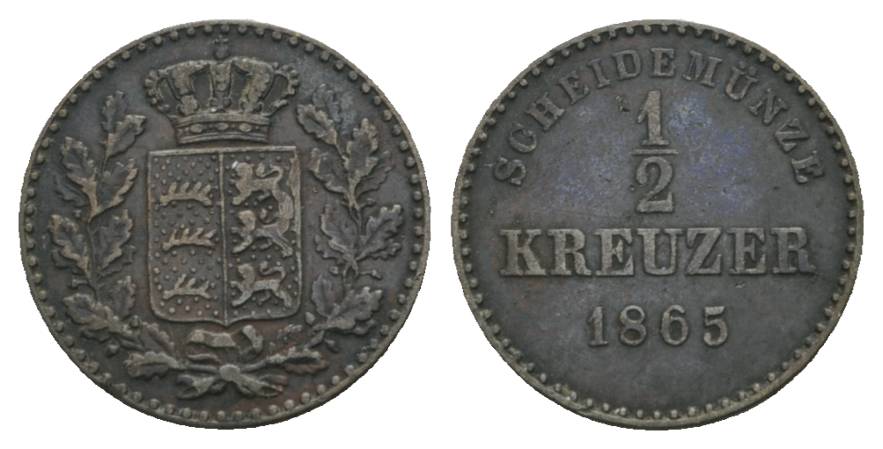  Altdeutschland, Kleinmünze 1865   