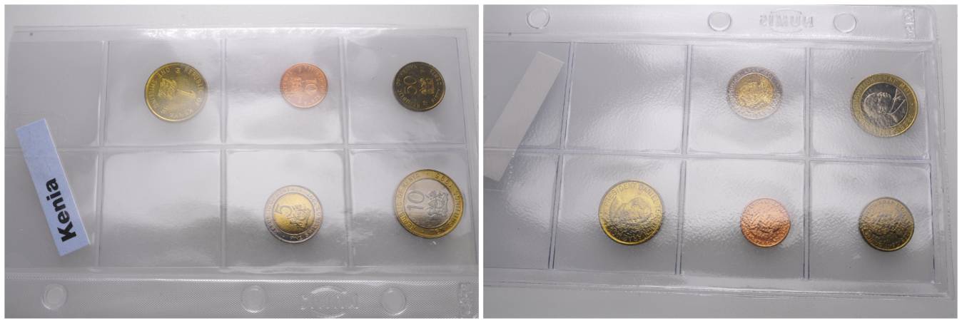  Kenia, 5 Kleinmünzen   