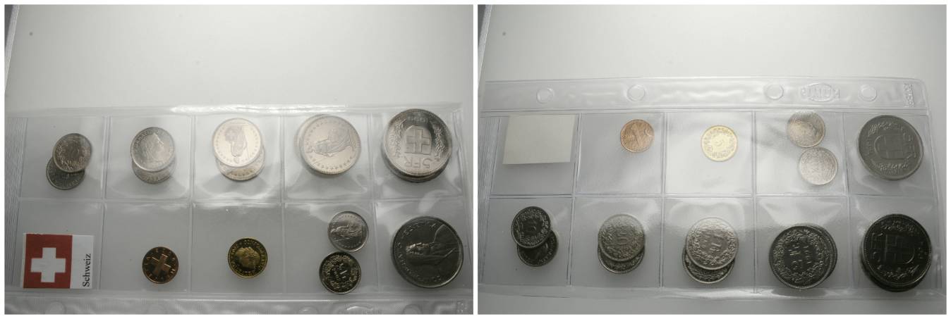  Schweiz, 15 Kleinmünzen   