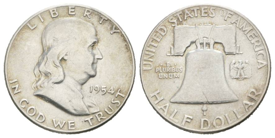  USA, 1/2 Dollar 1954   